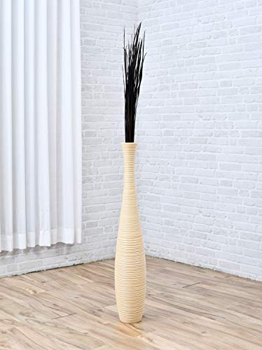 Leewadee Tall Vase Filler, Natural Grass Stems – 2 Bunches of Colored Branches for Vases, Carefully Dried Twigs for Home and Bar Decoration, 45 inches, Black Brown - color: Black Brown, style: Dried Grass