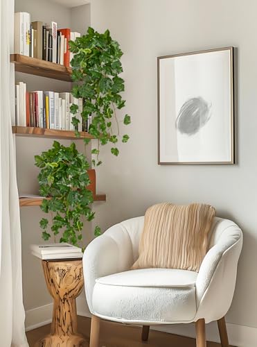 24" Artificial Hanging Plant Ivy Vine Green Plants Decorative Artificial Plants Fake Hanging Plants for Window Wall Decorations - color: Grape Leaf, size: 42-inch