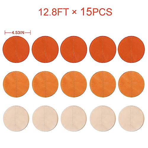 192 Ft Orange Party Decorations Ombre Orange Big Circle Dots Backdrop Streamer Tissue Paper Polka Dots Hanging Garland for Birthday Engagement Wedding Fall Autumn Harvest Thanksgiving Party Supplies - color: Ombre Orange