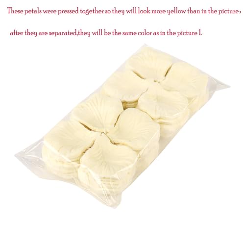 CODE FLORIST 2200 PCS Silk Flower Rose Petals for Wedding Decorations (Ivory) - color: Ivory, size: 2 Inch