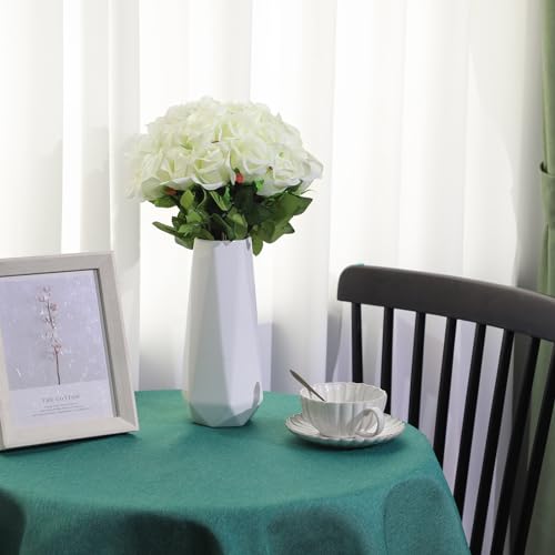 Jexine 50 Pcs Artificial Rose Flower Bulk Realistic Silk Fake Roses with Long Stem Plastic Artificial Flower Bouquet Real Looking for Home Wedding Centerpieces Party Decoration(Beige) - color: Beige
