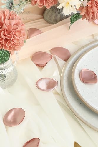 Floroom 300pcs Rose Petals Dusty Rose Faux Silk Flower Petals for Wedding Flower Girl Basket Aisle Scatter Dinner Table Centerpieces Party Confetti Bridal Shower Romantic Night Decoration - color: Dusty Rose, size: 300pcs