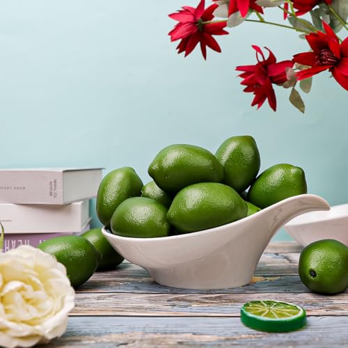 Gresorth 8pcs Artificial Lifelike Simulation Green Lemon Decoration Fake Fruit House Kitchen Party Decorative Props - color: Green Lemon