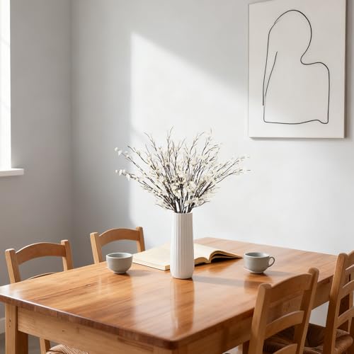 White Babys Breath Artificial Flowers,10PCS Realistic Fake Gypsophila Flowers Bulk 22.8" Long Stem Silk Flowers for Wedding Bouquets Home Party Centerpieces Decorations (White) - color: White
