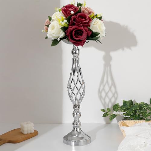 10Pcs Artificial Flower Balls for Centerpieces, Fake Floral Centerpieces Wedding Roses Bouquet for Parties Valentine's Day Wedding and Home Decor (Burgundy & Dusty Rose & White) - color: Burgundy & Dusty Rose & White