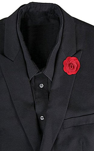 Flairs New York Gentleman's Essentials Premium Handmade Flower Lapel Pin Boutonniere - color: Champagne Gold [Begonia]