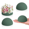 STEFORD 4 PCS Half Ball Floral Foam, Round Floral Dry Foam Blocks Green Flower Styrofoam for Fresh and Artificial Flower Arrangements (3.5 X 1.8 Inches) - size: 3.5 X 1.8 Inch