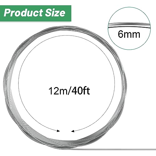 Pelopy Aluminum Wire 1/4 Inch Diameter Metal Wire 40 ft Armature Bendable Armature for Sculpting Dolls Floral Jewelry Making Weaving DIY Crafts, Silver - size: 1/4 Inch,40 ft