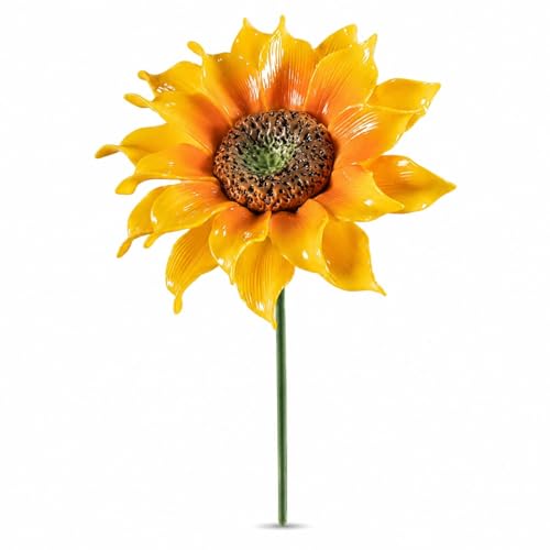 Handcrafted Ceramic Sunflower, Artificial Flower Decor, Yellow Sunflower Home Decor Women,Artificial Sunflowers Gift for Mom, Wife, Birthday & Anniversary - color: Yellow-sunflower