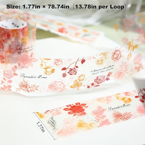 Botanical Impressions PET Tape Set – 6 Floral & Leaf Designs, Transparent Adhesive Craft Tape for Scrapbooking, Junk Journal, Card Making & DIY Decoration - style: Botanical Healing