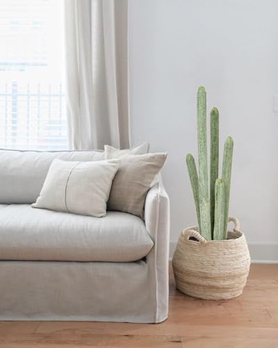 DILATATA 29.5” Tall Fake Cactus Plant Potted Large Cactus 'Old Man Cactus' Big Cacti Plants Artificial Cactus for Home Garden Office Decor Housewarming Gifts Faux Cacti - color: Old Man
