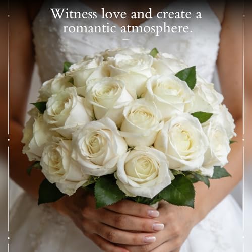 120 Pcs White Roses Artificial Flowers,Artificial Roses in Bulk,Fake Roses with Stems,DIY Wedding Bouquets,Wedding ornaments,Valentine's Day Party Decorations,A rose symbolizes love(white, 120 pcs) - color: White, size: 120 pcs