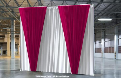 Adjustable Backdrop Stand Pipe Kit Heavy Duty Quick Set Up for Wedding&Party&Event&Photography&Show&Display (10FT x 10 FT Double Crossbar, No Drape Include) ，But Not for Flower Walls/TVs/Heavy Items - size: 10FT x 10FT & Double Crossbar & No Drape