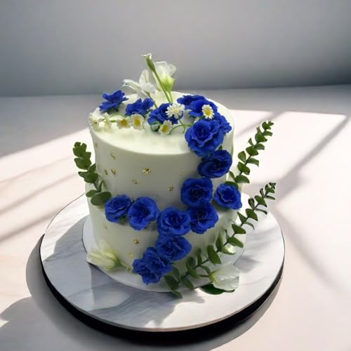 100 Pcs Mini Blue Roses Artificial Flowers Bulk, 1.9" Small Silk Fake Roses Flower Heads for Decoration, Wedding Centerpieces Bridal Shower Party Home Decor,DIY Crafts (Blue) - color: Blue
