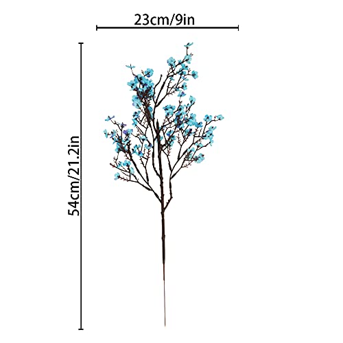Uieke 30 Pcs Artificial Baby Breath Flowers Fake Blue Gypsophila Bouquets Faux Silk Flower Real Touch Flowers for Wedding Farmhouse Decor DIY Home Party Office Kitchen Hotel Bathroom Garden - color: Blue, size: 30PCS