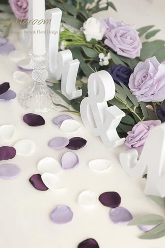 Floroom 300pcs Rose Petals Lilac Plum Faux Silk Flower Petals for Wedding Flower Girl Basket Aisle Scatter Dinner Table Centerpieces Party Confetti Bridal Shower Romantic Night Decoration - color: Charming Lilac, size: 300pcs