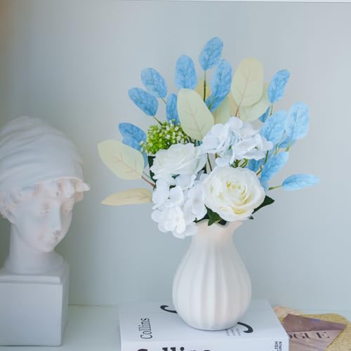 Silk Floral Arrangement，Artificial Flowers in Vase，Used ForValentine's Day Gifts，Spring Decor, Home Decor ，Room Decor and Bathroom Decor，Bedroom Decor，Coffee Table Decor