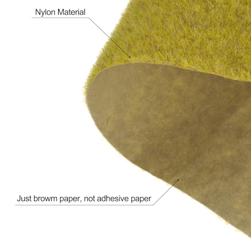 MECCANIXITY 5pcs Artificial Model Grass Mat 14" x 20"(35cm x 50cm) Golden Yellow Small Realistic Fake Turf for Garden Lawn Decoration Model - color: Golden Yellow