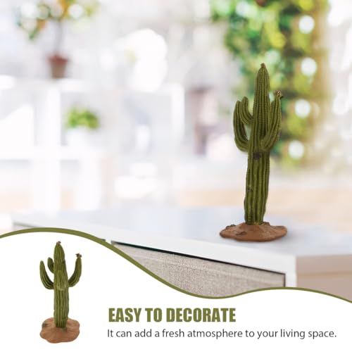 Healifty 3Pcs Simulated Cactus Decor Set 5.51X6.73X2.24In Faux Cactus Tabletop Ornament for Home Office Desktop Decoration Easy Care Artificial Plants