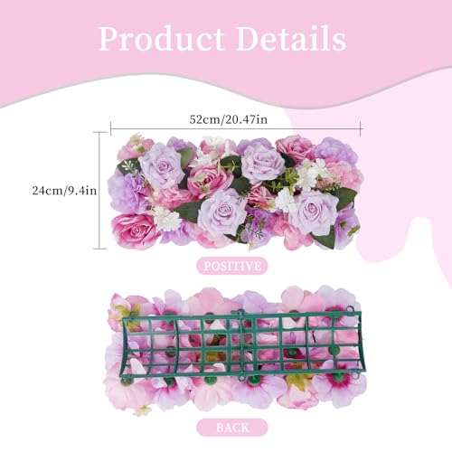 Pack of 10 Wedding Arch Decorations, 20.47 inch Artificial Flower Table Centerpieces Floral Arrangement for Wall Backdrop Party Bridal Shower Event Decor - Purple&Pink - color: Pink&purple