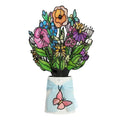 Lovepop Garden Glow Suncatcher Bouquet - 3D Stained Glass Flower Bouquet for Her, Wife, Mom, Girlfriend (Anniversary, Birthday, Mother's Day, Thank You) 12" - Blank Notecard & Envelope Included - color: Garden Glow Suncatcher Bouquet