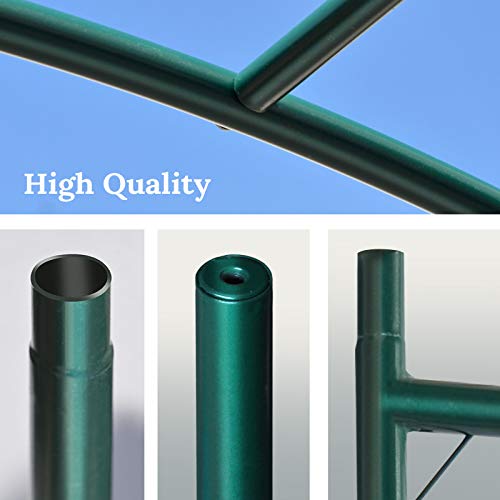 Multi-Size Large Garden Support Arch Frame Climbing Plant Arch Arbor for Flowers/Fruits/Vegetables (8.2ft x 7ft x 7.2ft) - size: 8.2 ft x 7 ft x 7.2 ft