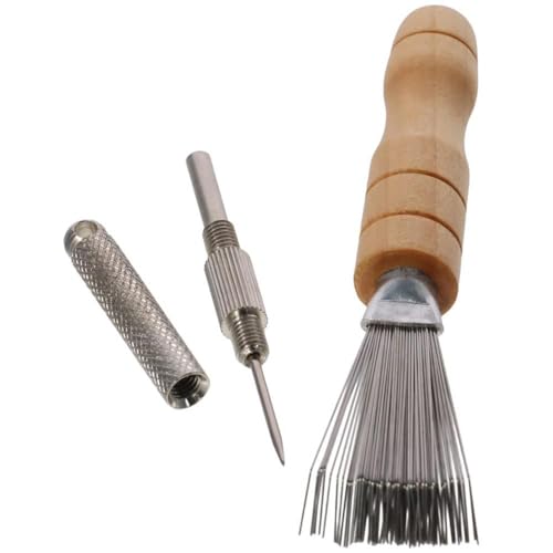 diyhub 2Pcs Straightener Flower Frog Brush Ikebana Tool Set,Floral Frogs Cleaner Tool for Correction Cleaner Auxiliary Supplies