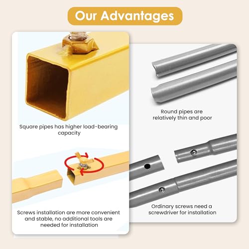 5.2 * 6.56 FT Metal Backdrop Frame Stand, Wedding Decor Flower Arbor Stand, Balloon Arch Backdrop, Golden - size: Single Arched