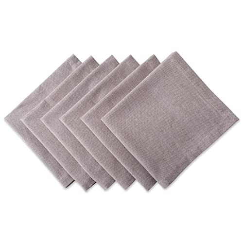 DII Chambray Kitchen, Tabletop Collection, Stone, Napkin Set - color: Stone, size: 20" x 20" (Set of 6)