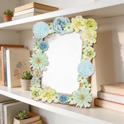 Faux Flower Small Artificial Flower Wedding Party DIY Home Decoration (27, Green) - color: Green