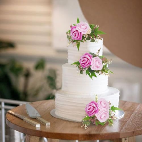 Artificial Roses,200PCS Mixed Pink Foam Flowers 1.97in Artificial Roses with Glitter for Craft DIY Wedding Party Home Decoration(Mixed Pink Colors with Glitter) - color: Mixed Pink Colors With Glitter