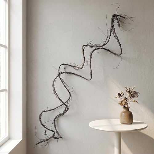 118"/300cm Small Wall Hanging Artificial Cherry Blossom Tree Branches Fake Cane Vines Reptile Plants Grapevine Garland Liana Twigs Wreath for Garden Outdoor Wedding X'Mas Ceiling Decoration - size: Small