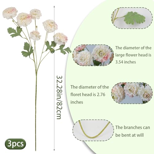 3 Pcs Artificial Flowers Spring Summer Silk Zinnia Flowers with Stems Zinnia Elegans Artificial Flowers for Outdoors Floral Arrangement Table Centerpieces Wedding Party Home Decor Champagne Pink - color: Champagne Pink