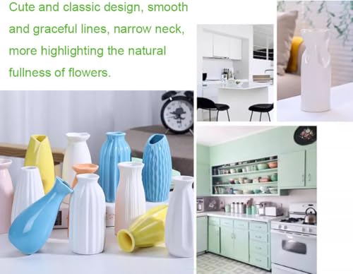 Small Ceramic Bud Vase Flower Single Stem Vase Mini Decorative Floral Holder Home Decorative Floral Centerpiece for Home Decor Centerpiece Wedding Party Table Vase (Blue) - color: Blue