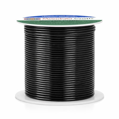 Mandala Crafts 16 Gauge Anodized Aluminum Craft Wire for Jewelry Making - 100 FT Colored Flexible Black Wire - Bendable for Bonsai Armature Crafting Sculpting - color: Black, size: 16 Gauge