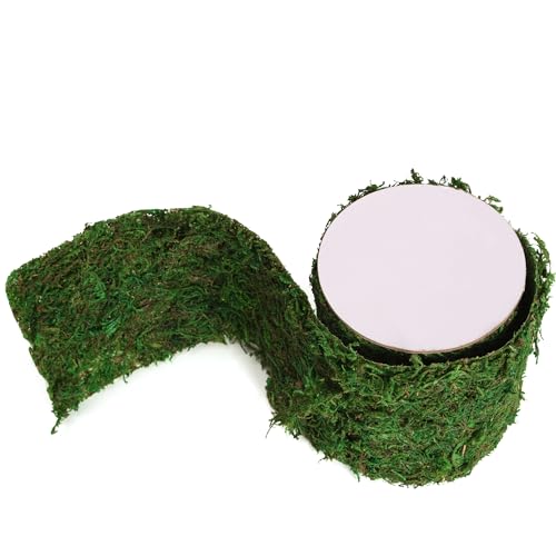 USMOLA Moss Roll, Dried Moss for Crafts, Moss Table Runner for Fairy Gardens, Wedding Woodland Decor, Preserved Moss Mat for Table Decoration (4" W x 48" L) - color: 4" W X 48" L