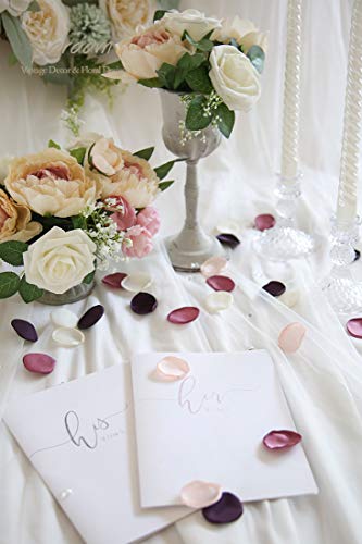 Floroom 300pcs Rose Petals Plum Fake Faux Silk Flower Petals for Wedding Flower Girl Basket Aisle Runner Scatter Dinner Table Centerpieces Party Confetti Bridal Shower Romantic Night Favors Decoration - color: Mellow Plum, size: 300pcs