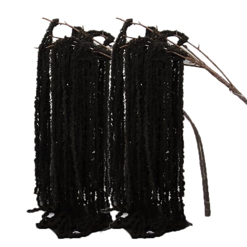 4pcs Artificial Yarn Amaranthus 22" Faux Yarn Lover Tears Fake Hanging Black Plants for Floral Arrangement Vase Bouquets Home Office Wedding Decor(Black) - color: Black, size: 4pcs