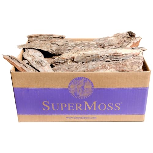 SuperMoss (23256 Decorative Bark – Natural Orchid Bark for Indoor Plants, Terrariums, Fairy Gardens & Reptile Tanks | Home Decor, Potting Soil, & Floral Arrangements, 25 lbs, Natural - color: Natural Brown, size: 25 lbs