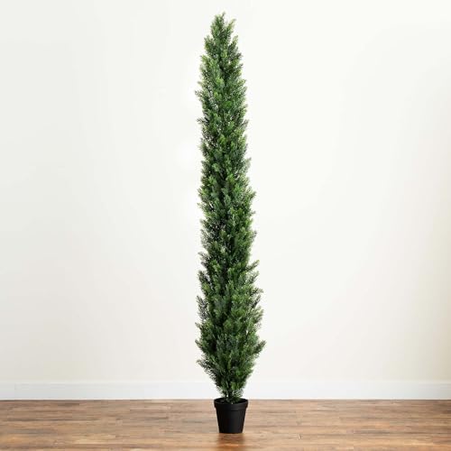 Nearly Natural 9ft. UV Resistant Artificial Cedar Pine Tree (Indoor/Outdoor) - size: 9ft