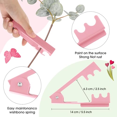 Lasnten 4 Pcs Rose Thorn Stripper Tool Set, Flower Stem Cleaner & Leaf Remover for Bouquet DIY, Floral Arranging, Wedding Flower Preparation, Florist Tools, Gifts for Bloom Lovers (Green and Pink) - color: Green and Pink