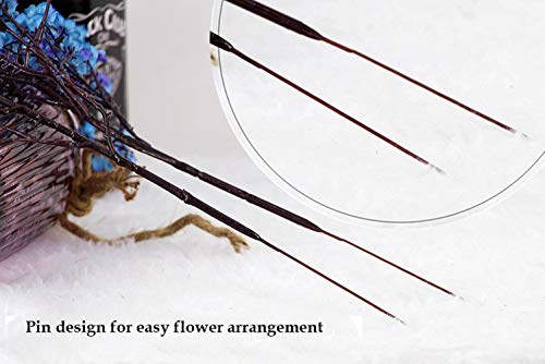 JAKY-Global Babys Breath Fabric Cloth Artificial Flowers 6 Bundle European Fake Silk Plants Decor Wedding Party Decoration Bouquets Real Touch DIY Home Garden(Blue) - color: Blue, size: 6 Bundles