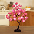 Rose Tree Lamp，Rose Flower Night Light, Led Tabletop Pink Tree Lights, Lower Lamp Girls Gift for Mother’S Day, Lighted Tabletop Tree for Christmas Wedding Decor Valentine’S Day - style: Pink Rose