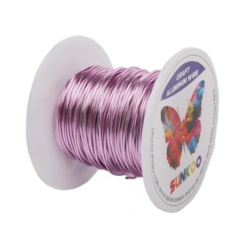 Aluminum Craft Wire,20 Gauge (0.8mm) Light Pink Bendable Wire,100 Feet Continuous Roll for Jewelry Making,Sculpting,Floral & Armature Projects - size: 20 Gauge 100Ft, style: Light Pink