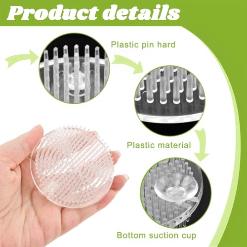 4pcs Plastic Flower Frog Flower Pins Floral Frog, Arrangements Vase Japanese Floral Arrangement Pin Frog Holder for Plant Decoration, Party/Wedding Decoration,70mm/2.76"(Transparent)