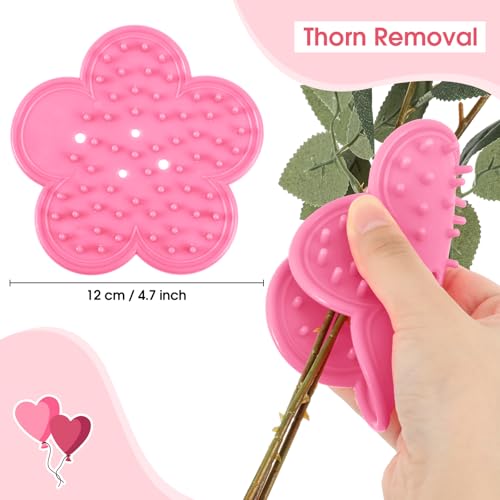 Lasnten 4 Pcs Rose Thorn Stripper Tool Set, Flower Stem Cleaner & Leaf Remover for Bouquet DIY, Floral Arranging, Wedding Flower Preparation, Florist Tools, Gifts for Bloom Lovers (Pink) - color: Pink