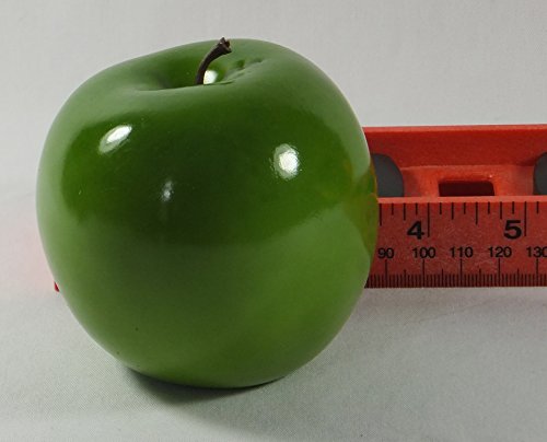 Vasefill 6-Pack Artificial Green Apple Plastic Apples Fruit Six Pieces Fake Granny Smith Manzana - color: Apple (Granny Smith)