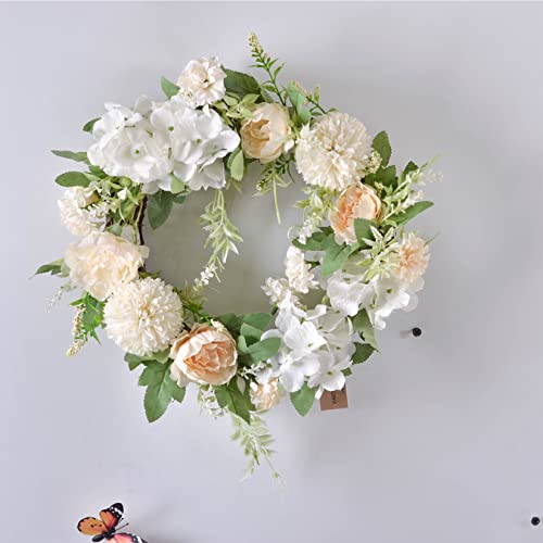 HinyoCo 32 Pcs Silk Hydrangea Artificial Flowers Hydrangea Heads No Stems, Used for Home Wedding Party Decoration (White) - color: White