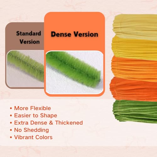 balinging 500pcs Pipe Cleaners Craft for Flowers,Chenille Stems for DIY Flower Making Kit,Pipe Cleaners Projects Creative for DIY Art and Craft,Ideal for Holiday Decoration(Pumpkin) - color: Pumpkin