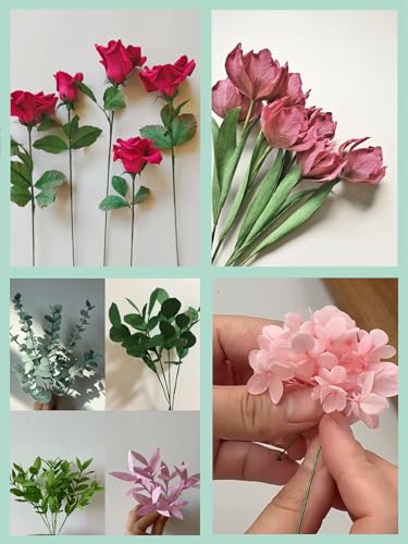 100 pcs 14 in,26 Gauge Floral Stem Wire,Green Crafts Florist Wire Stems for Artificial Flower Making,Flower Arrangements DIY,Bouquent Stem Wrapping,Wreath Making and Crafts. (14 in,26 Gauge)